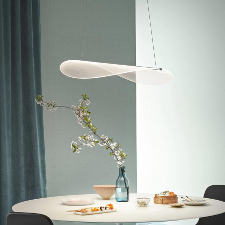 STILNOVO DIPHY 8172, 9090 pendant lamp LED 54cm 2700K-3000K single, white dimm