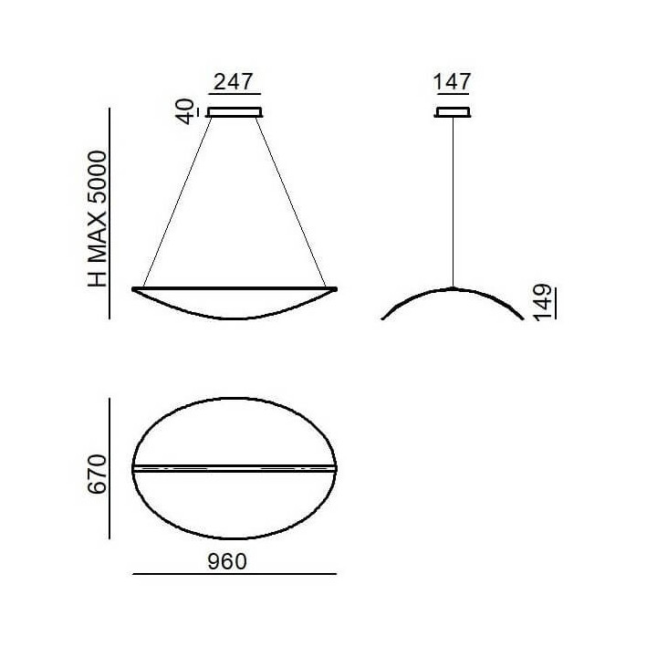 STILNOVO DIPHY 8169 lampa wisząca LED 96cm 2700-3000K DALI