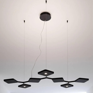 STILNOVO QUAD 8526, 8527 lampa wisząca LED 54W biała, czarna g&oacute;ra/d&oacute;ł