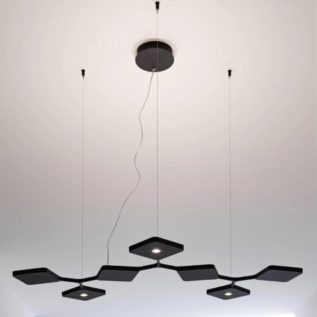 STILNOVO QUAD 8526, 8527 pendant lamp LED 54W white, black up and down