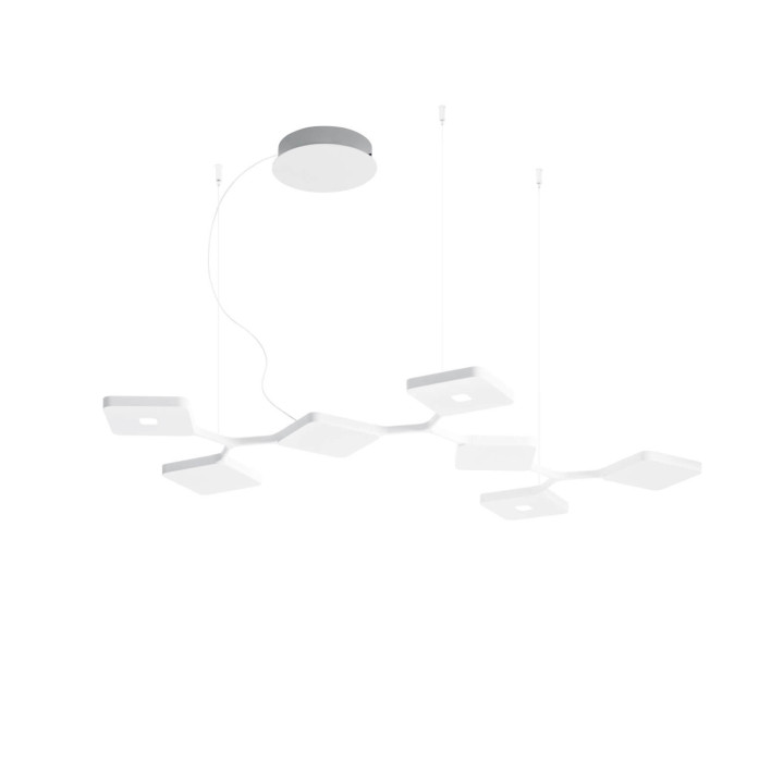 STILNOVO QUAD 8526, 8527 lampa wisząca LED 54W biała, czarna g&oacute;ra/d&oacute;ł