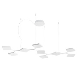 STILNOVO QUAD P9 8110, 8111 wisząca lampa LED biała, czarna 91W 3000K