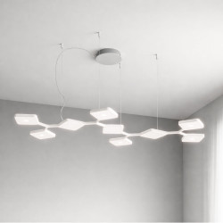 STILNOVO QUAD 8522, 8523 wisząca LED biała, czarna 89W góra/dół DALI