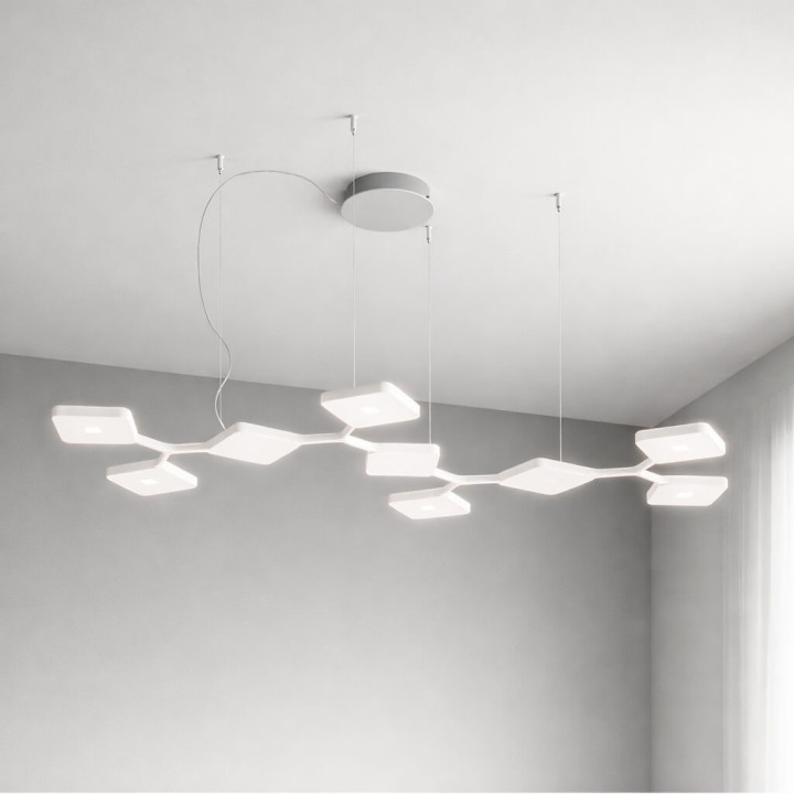 STILNOVO QUAD 8522, 8523 wisząca LED biała, czarna 89W g&oacute;ra/d&oacute;ł DALI