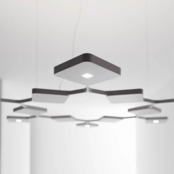 STILNOVO QUAD 8524, 8525 pendant lamp LED 90W DALI-Push up/down