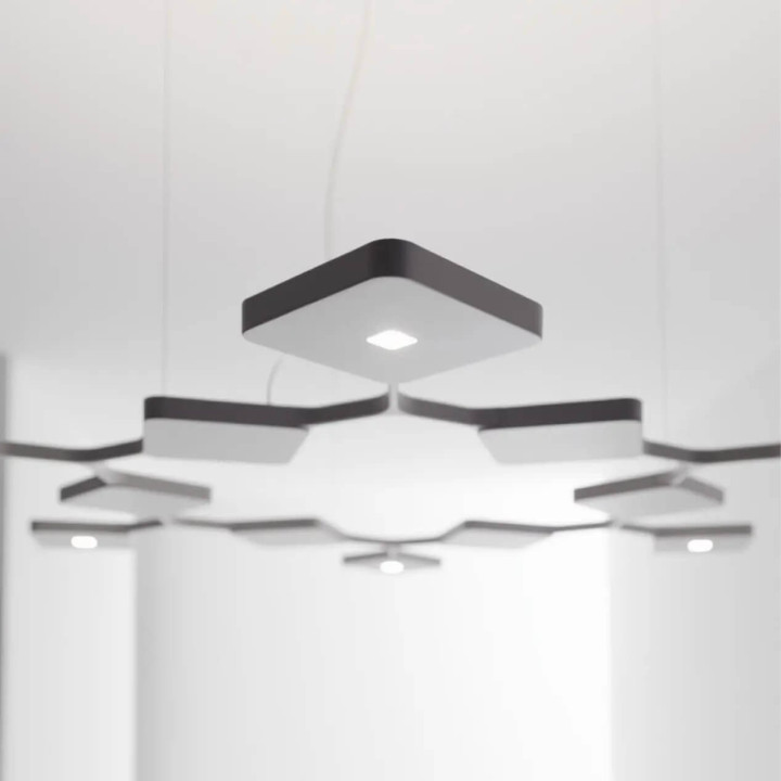 STILNOVO QUAD 8524, 8525 lampa wisząca LED 90W DALI-Push g&oacute;ra/d&oacute;ł