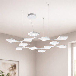 STILNOVO QUAD 8524, 8525 lampa wisząca LED 90W DALI-Push góra/dół