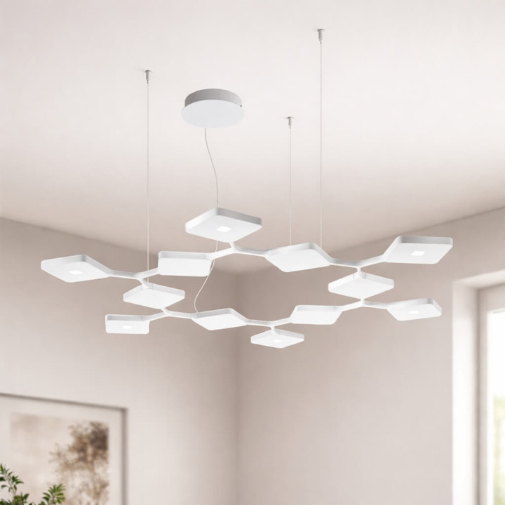 STILNOVO QUAD 8524, 8525 lampa wisząca LED 90W DALI-Push g&oacute;ra/d&oacute;ł