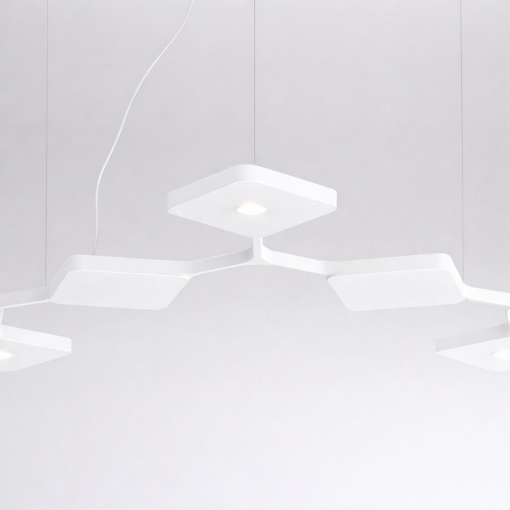 STILNOVO QUAD 8524, 8525 lampa wisząca LED 90W DALI-Push g&oacute;ra/d&oacute;ł