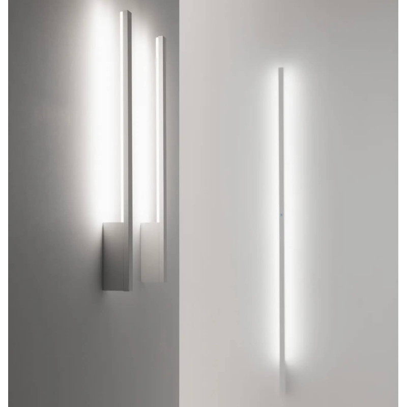 STILNOVO XILEMA 7765, 7766 kinkiet LED biały, aluminium poler 79cm