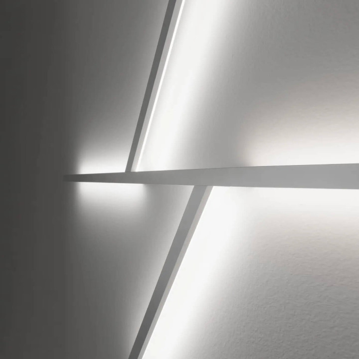 STILNOVO XILEMA 7769, 7770 lampa LED 47W sufitowa, ścienna biała, alu