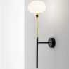 STILNOVO GALASSIA 9559 black and gold E14 ball wall lamp