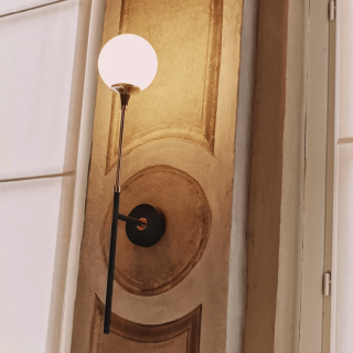 STILNOVO GALASSIA 9559 black and gold E14 ball wall lamp