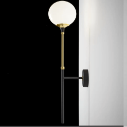STILNOVO GALASSIA 9559 black and gold E14 ball wall lamp