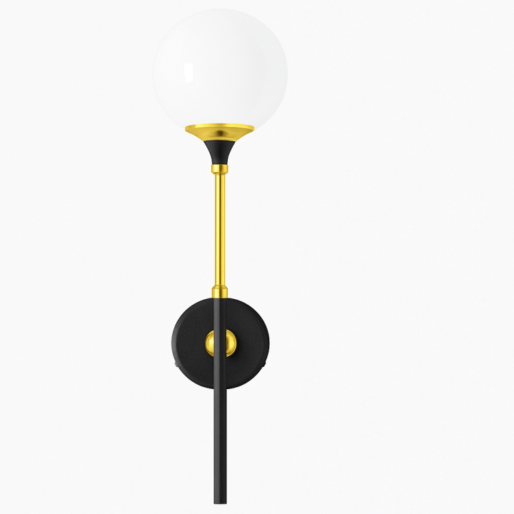 STILNOVO GALASSIA 9559 black and gold E14 ball wall lamp