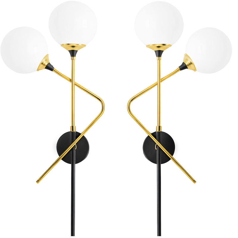 STILNOVO GALASSIA 9557, 9558 wall lamp 2xE14 balls right/left version