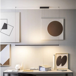 STILNOVO TABLET 8450, 8451 lampa wisząca LED 42W biała, czarna 136cm