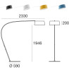 STILNOVO OXYGEN 8101, 8102, 8103, 8104 floor lamp arc LED 36W 195cm