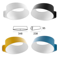 STILNOVO OXYGEN kinkiet LED 17W biały, czarny, żółty, niebieski