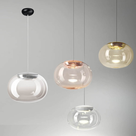 STILNOVO LA MARIEE 8624, 8625, 8626, 8627 szklana lampa wisząca LED 9W