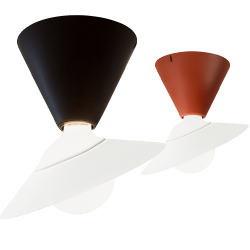 STILNOVO FANTE 8967, 8969 LED ceiling lamp 2700K black, terracotta