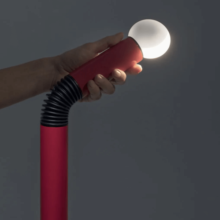 STILNOVO Periscopio floor lamp 131/197cm white, black, red