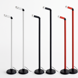 STILNOVO Periscopio floor lamp 131/197cm white, black, red