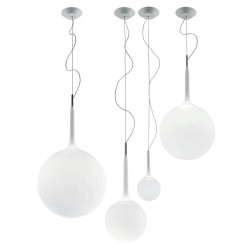 Artemide Castore Sospensione pendant light opal glass Ø14–42cm