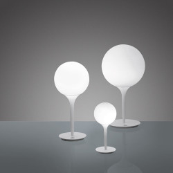 Artemide Castore Tavolo designer table lamp, white globe 14–35cm