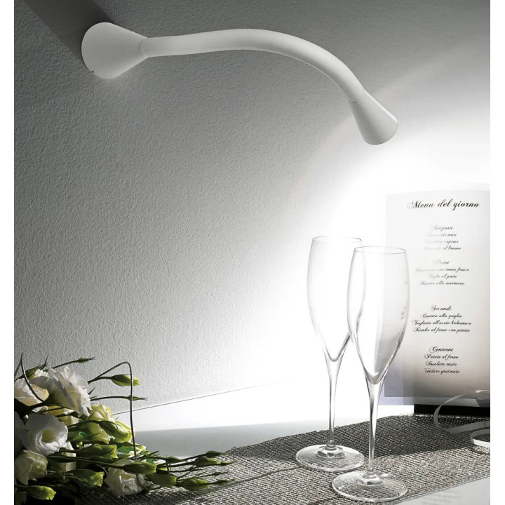 LINEA LIGHT SNAKE 7232, 7233 biały, czarny kinkiet LED 2W do czytania