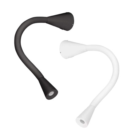 Wall light LINEA LIGHT SNAKE 7232, 7232 white, black switch on/off