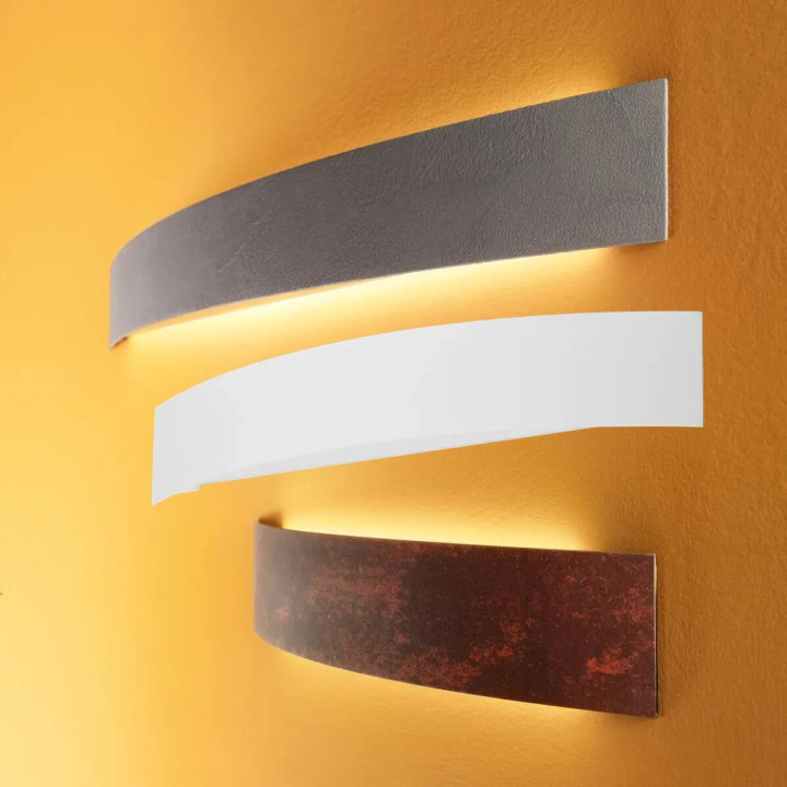 LINEA LIGHT Curve 1140, 1141, 1146 kinkiet LED biały, rdzawy, beton