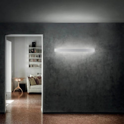 LINEA LIGHT Curve 1143, 1144, 1147 white, rust, concrete wall 69cm