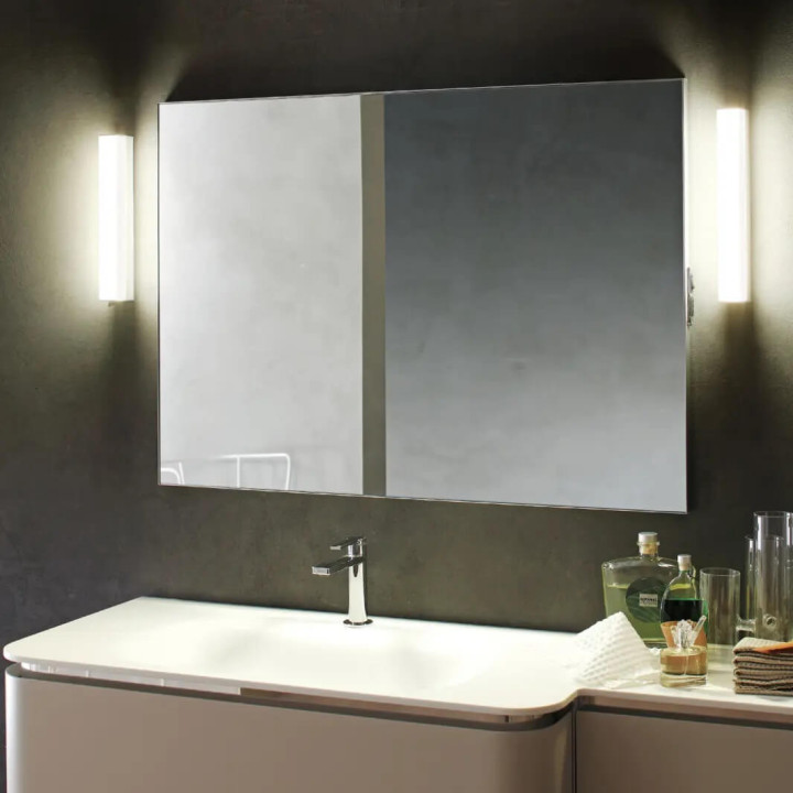 LINEA LIGHT KIOO 7904/5/6/7 LED wall light, white alu IP44 33cm, 63cm