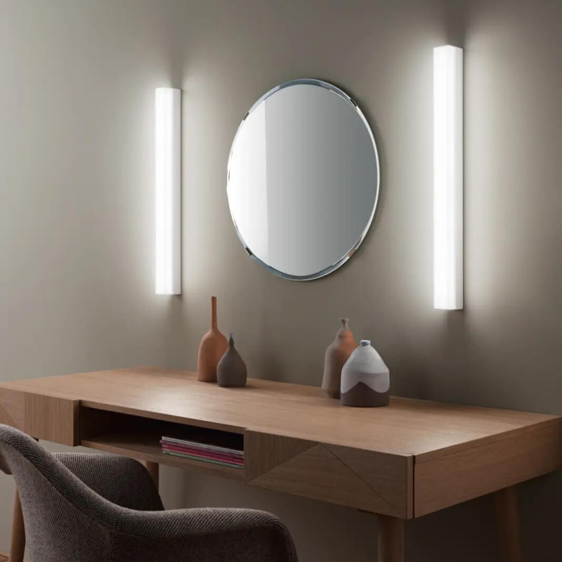 LINEA LIGHT KIOO 7904/5/6/7 LED wall light, white alu IP44 33cm, 63cm