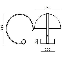 STILNOVO META 9698, 9699, 9700, 9701 table lamp 4 colors