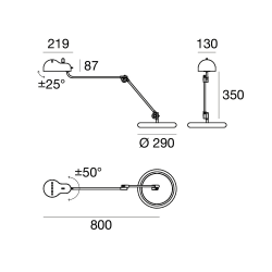 STILNOVO TOPO 9076, 9077, 9078, 9079, 9080 lampka biurkowa 5 kolorów