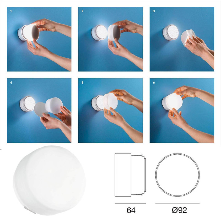 Linea Light CHOBIN65 8321, 8322 kinkiet, oprawa IP65 biała LED