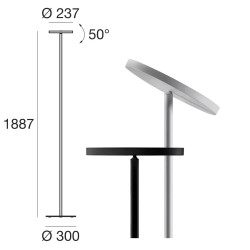 LINEA LIGHT JOSHUA 8365, 8366 stojąca lampa podłogowa LED 25W 189cm