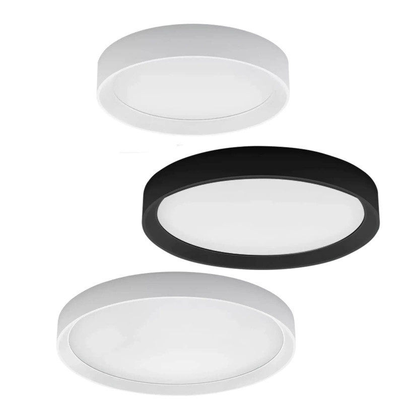 LINEA LIGHT TARA R 8334, 8337, 8340 okrągły, biały, czarny plafon LED