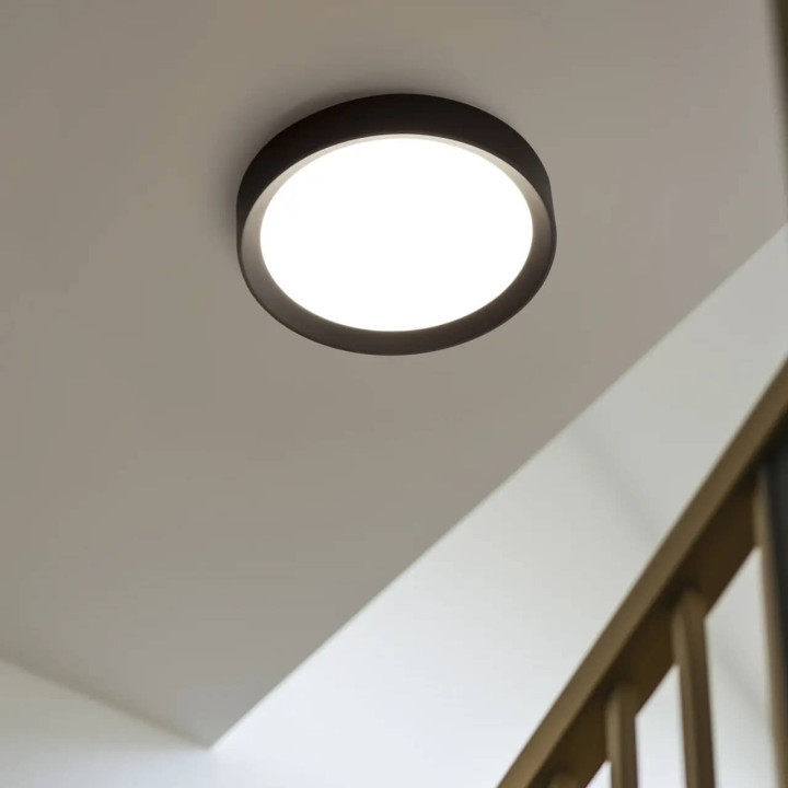 LINEA LIGHT TARA R 8334, 8337, 8340 round LED ceiling white or black