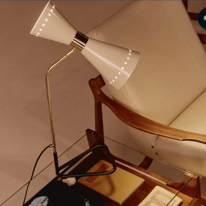 STILNOVO MEGAFONO 9574, 9575 lampa stołowa 2xE14