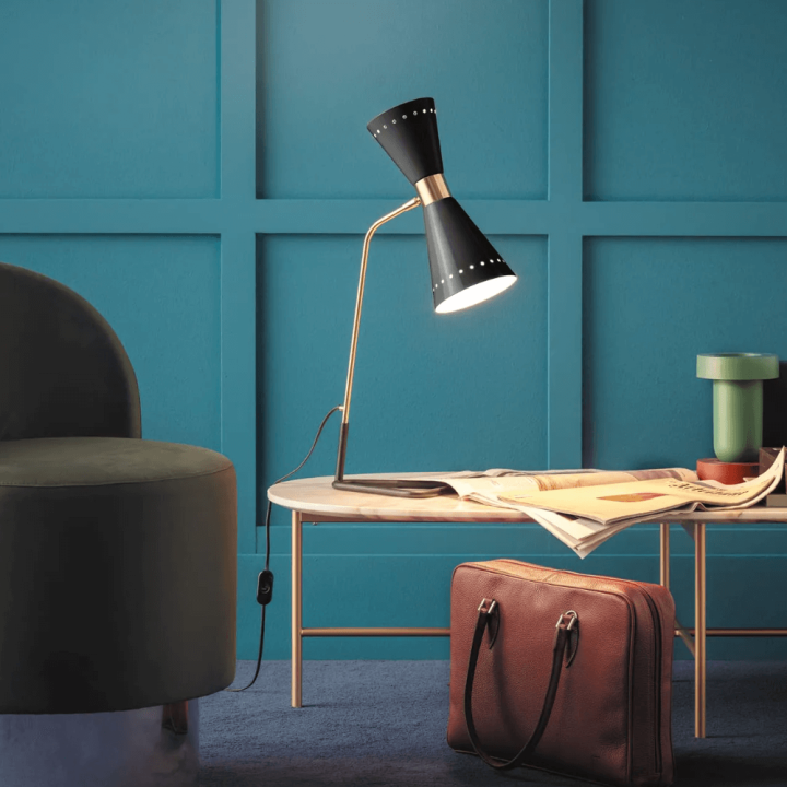 STILNOVO MEGAFONO 9574, 9575 lampa stołowa 2xE14