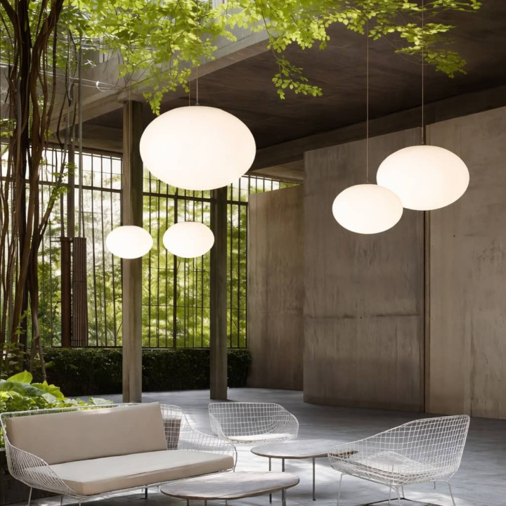 LINEA LIGHT OH! SMASH biała lampa wisząca IP20 lub IP65 z polietylenu