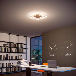LINEA LIGHT ARUBA szklana, kwadratowa lampa sufitowa LED 35cm, 50cm