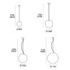 LINEA LIGHT OH! P 12101/3/5/7 white globe pendant lamp E27 28–74cm