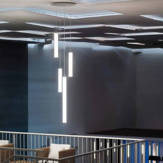 LINEA LIGHT Tu-V4 8841 96W LED pendant lamp white 4 tubes, 3000K/4000K