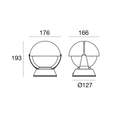 STILNOVO BUONANOTTE 8961, 8962, 8963, 8964 table lamp E14 ball