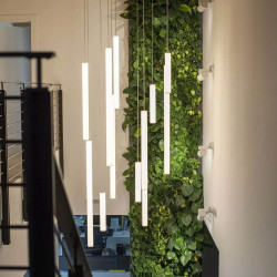 LINEA LIGHT Tu-V 8842, 8843, 8844 – white pendant tube lamp LED