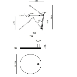 STILNOVO TORINO lampa biurkowa LED 2700K/3000K 6 kolorów